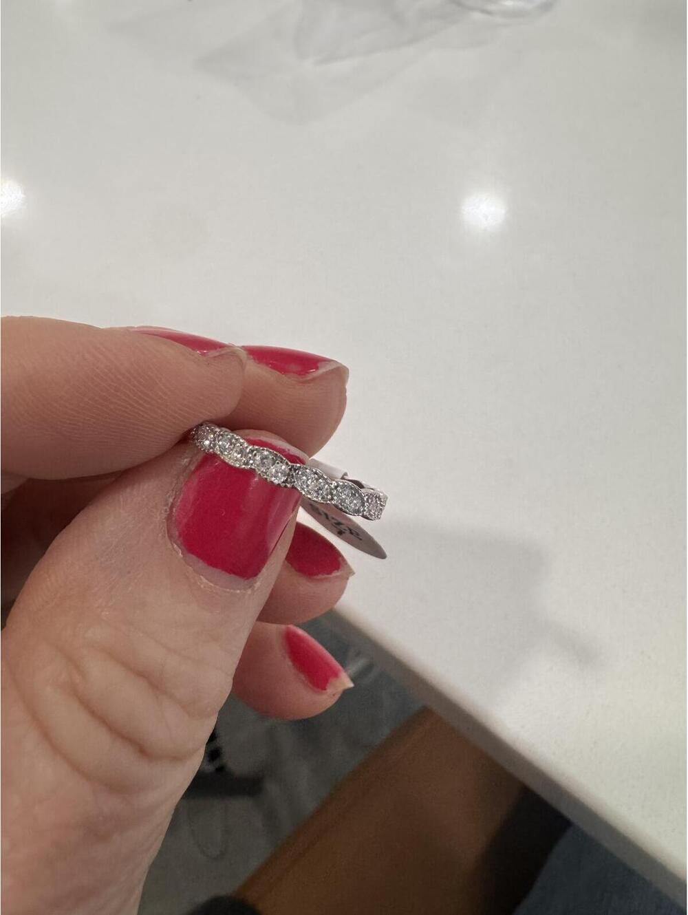 Frieda Rothman Sterling Pave Band size 7